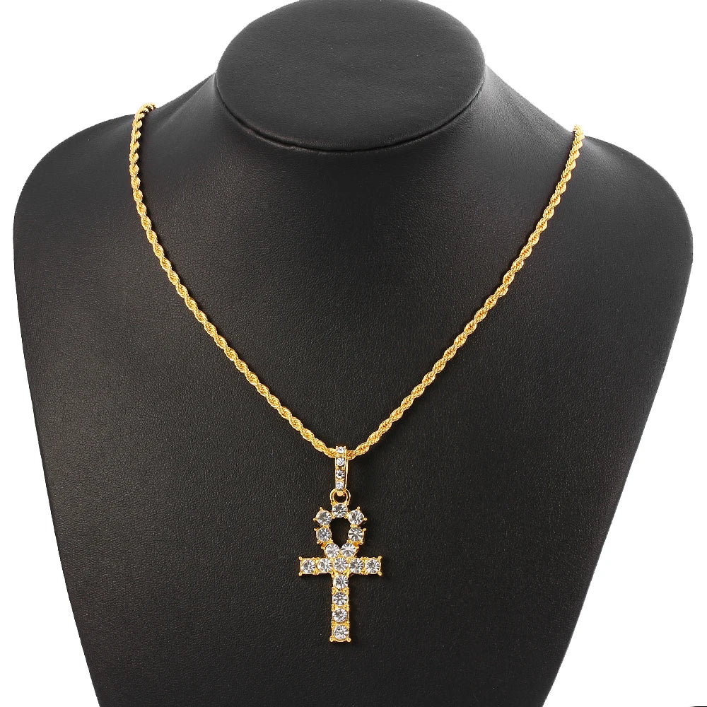 Hip Hop Chain Necklace Rock Iced Out Bling Pendant Gold Silver Color Chains Necklaces Jewelry For Women Men Rapper Accessories