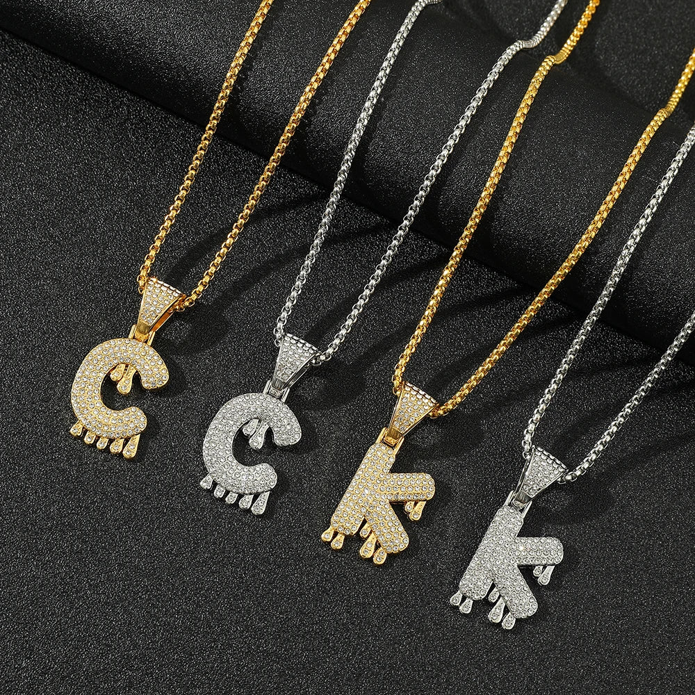 Hip Hop Chain Necklace Rock Iced Out Bling Pendant Gold Silver Color Chains Necklaces Jewelry For Women Men Rapper Accessories