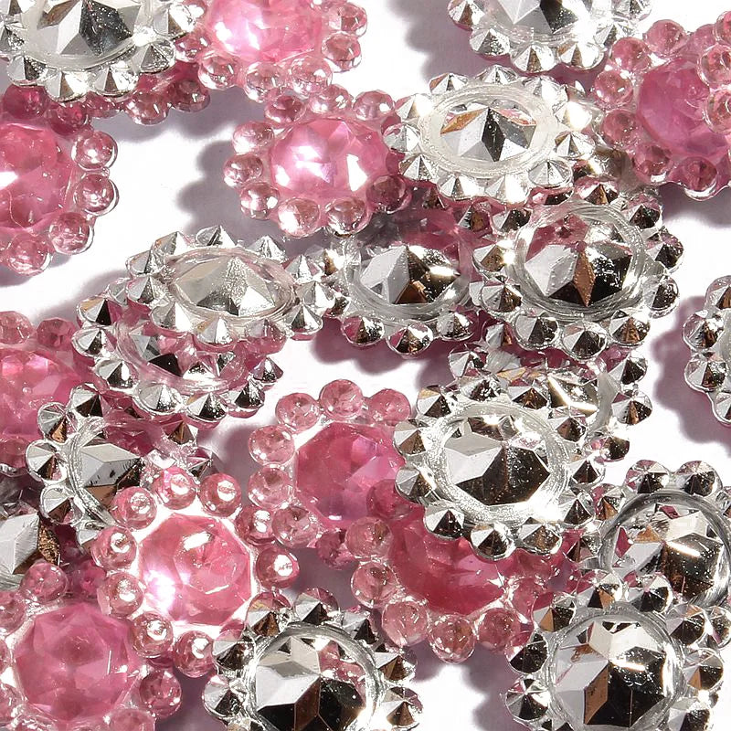 100pcs/pack 11mm 15colors Hotfix Bling Acrylic Pointback Rhinestone Buttons Artificial Plastic Decorative Crystal Strass Beads